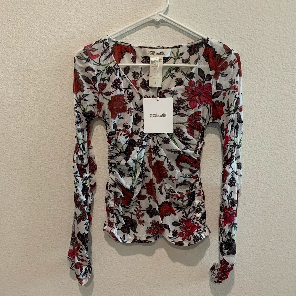 Diane Von Furstenberg (DVF) V Neck Fitted Top
